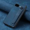 For Google Pixel 9a Case with Wristband Kickstand Leather+TPU Phone Cover