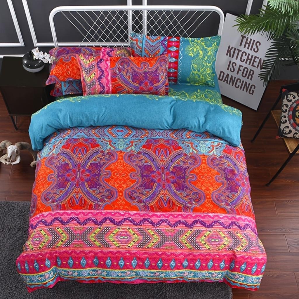 Bedding Set Bohemian Style 3D Print Soft Comfortable Duvet Cover King Queen Twin Single Size for Bithday Gift Bedroom Decoration