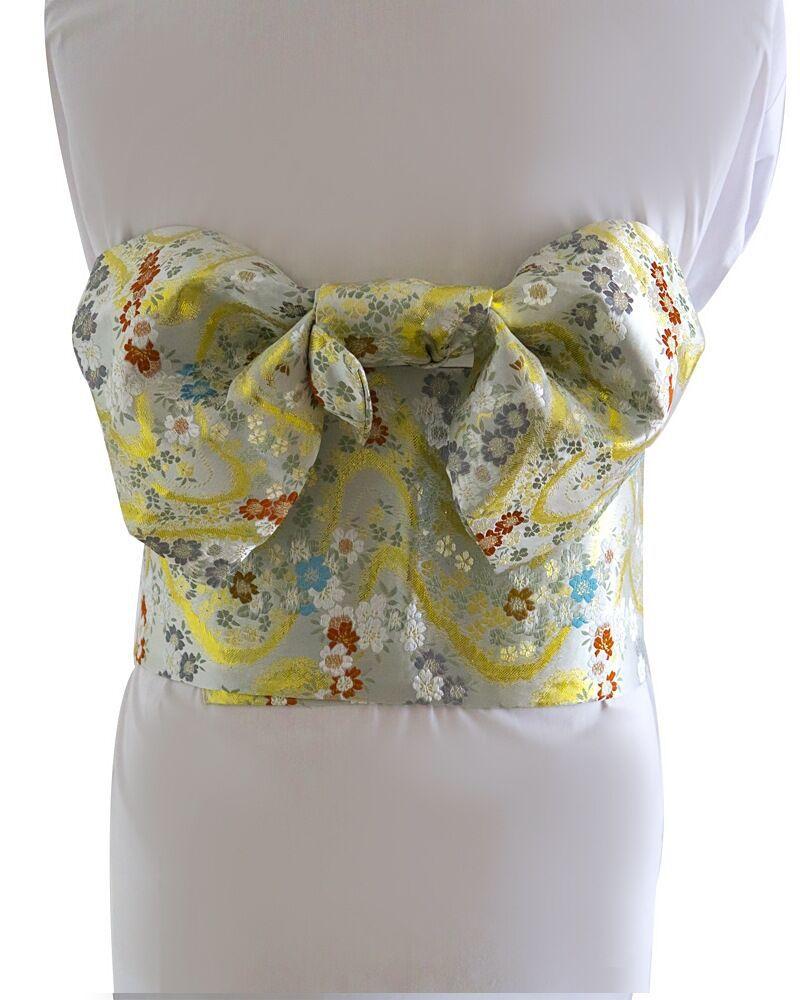 Japanese Kimono Yukata Belt Japanese Waist Seal Bow Multi-Color Jacquard Fabric Styling Bow Waist Seal Accessories