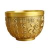 Brass Feng Shui Bowl Wealth Chinese Traditional Lucky Cornucopia Statue Sculpture Lucky Figurine Folk Treasure Bowl for