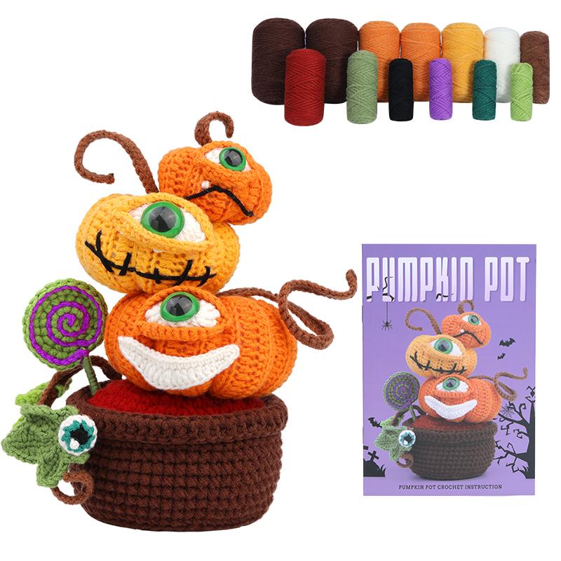 Fenrry Halloween Complete Crochet Starter Kit с пошаговыми видеоуроками Knitting Kit DIY Craft Supplies