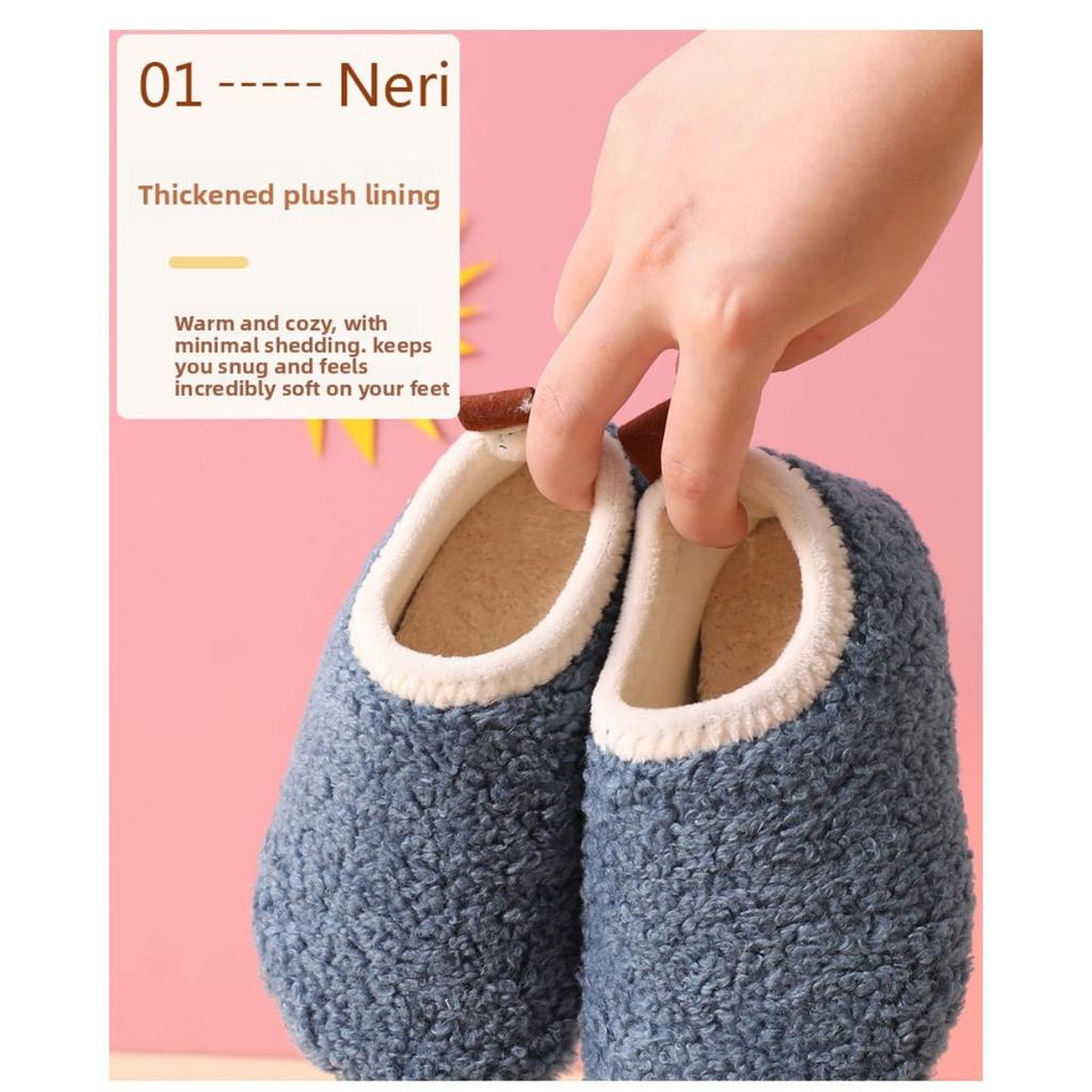 Плюшевые детские носки для пола, обувь для мужчин и женщин, детская антискользящая подошва, утолщенные хлопковые туфли для осени и зимы, домашние хлопковые тапочки для помещений