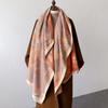 New Ethnic Style Flower Imitation Cashmere Scarf Women's Winter New Warm Thickened Long Jacquard Shawl Scarf