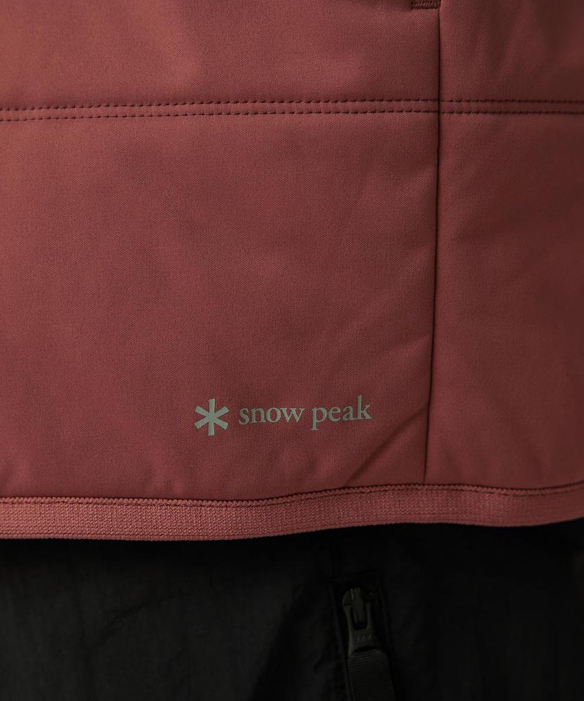 Snow Peak Гибкая утепленная толстовка, легкий размер, для мужчин и женщин, на молнии SW-25AU002, Коричневый, L,