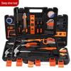 30-Piece Medium Carbon Steel Toolbox: Comprehensive Car Emergency and Household Tool Set