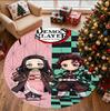 Demon Slayer Pattern Round Rug, Indoor/Outdoor Mat, for Picnic, Gameroom, Bedroom, Office, Living Room, Home Decor Carpet, Birthday Gift