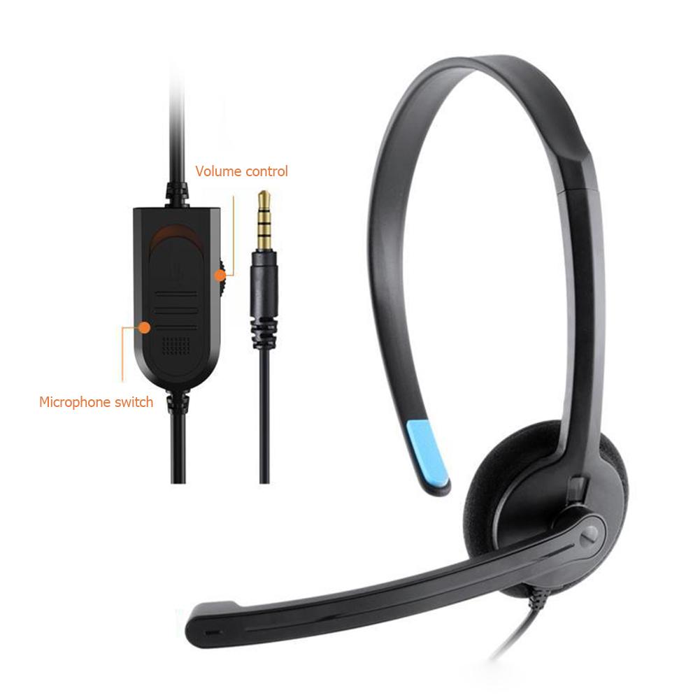 Гарнитура для колл-центра с микрофоном, наушники для обслуживания телефона, проводная телефонная гарнитура, выдвижная повязка на голову для центра дорожного компьютера