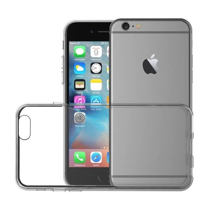 Coque [Compatible Apple iPhone 6 - 6S] Gel TPU Transparent Silicone Souple Ultra Fine [Phonillico®]