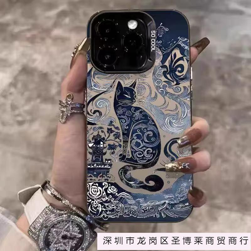 The new Tengtu cat is suitable for iphone16 mobile phone case Apple 15promax/14 anti-drop 13pro12/11x.