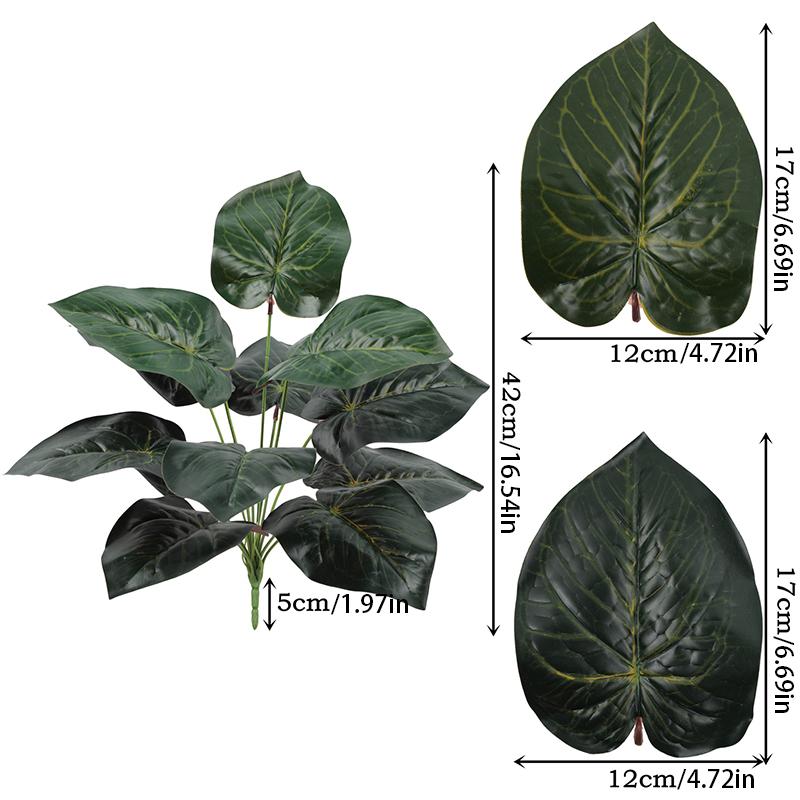 Моделирование растений Орнамент в горшке Искусственная черепаха Лист Зеленая ветка дерева Растения