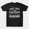 Мужская черная футболка с принтом Miami Hurricanes Черная спина Двукратные чемпионы штата Печать методом термопереноса без вырезания Хлопковая футболка