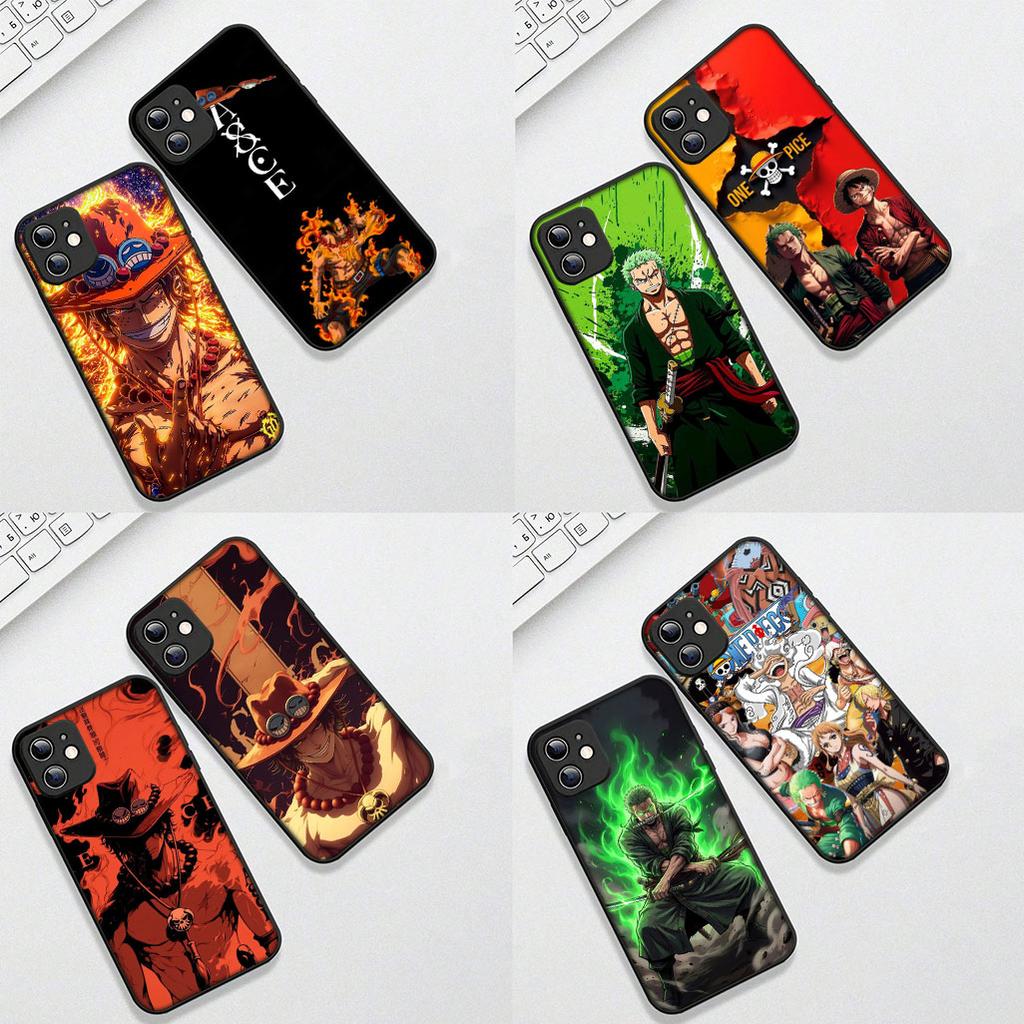 for Apple iPhone 16 14 15 Plus 11 Pro Max 16E ProMax + 16Plus 15+ 14+ Phone Cover Soft Case Ace One Pieces Luffy Roronoa Zoro