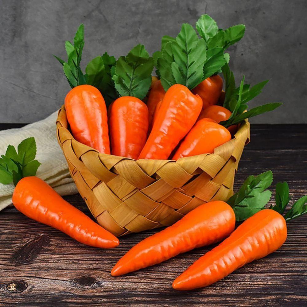 Durable Simulated Foam Carrot 3D Fake Vegetable Props Fake Vegetable Carrot Model Home Decor