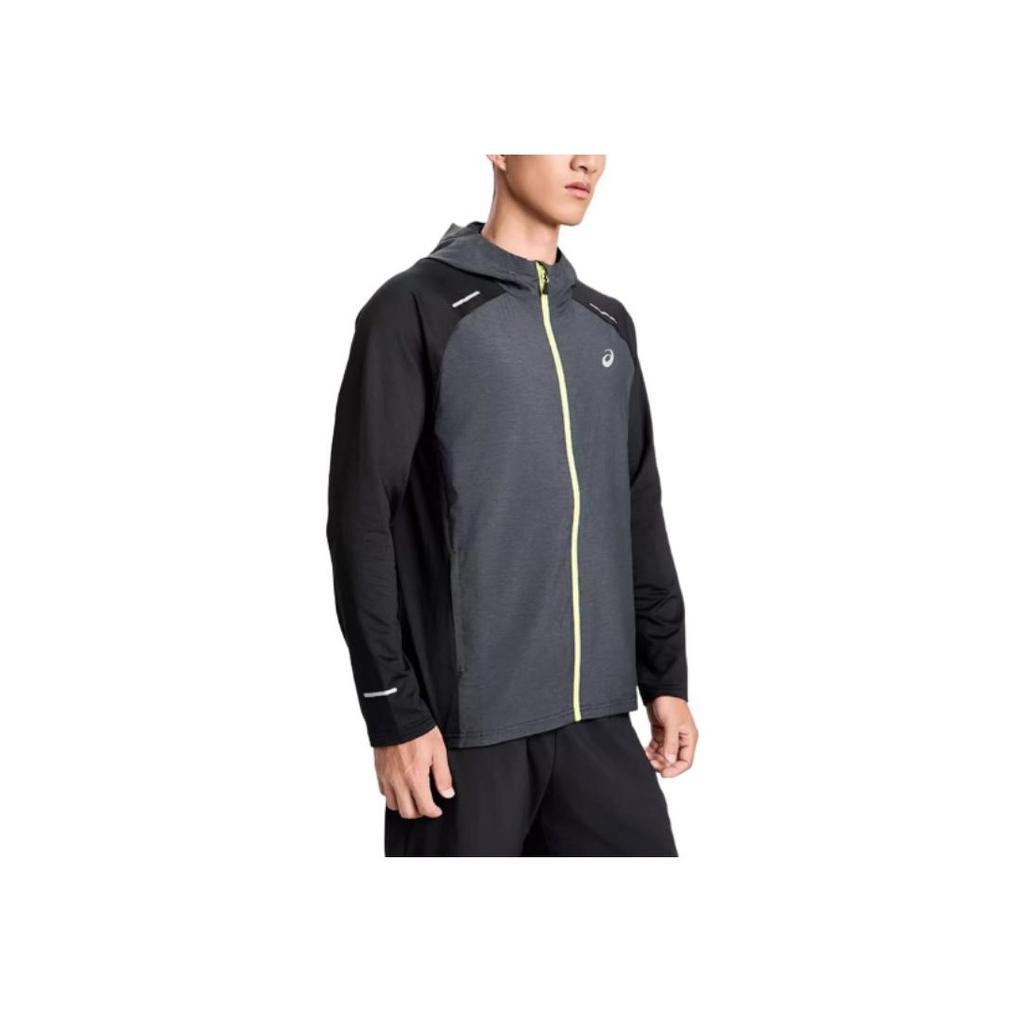 Asics Mens Running Series Color Block Versatile Hooded Comfortable Fashion Jacket Men Jackets Black 2011D258-001