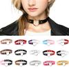 Women's Punk Faux Leather Love Heart Collar Choker Necklace Jewelry Charm Gift