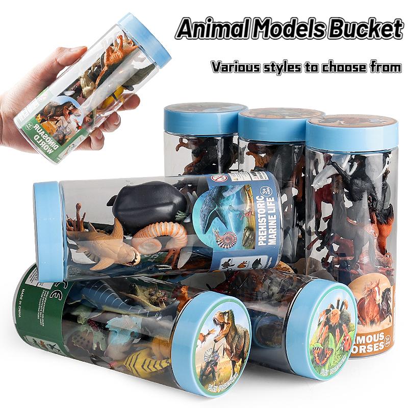 Oenux Набор миниатюрных животных Дикая морская жизнь Ферма Динозавр Игрушка Фигурка Модель Фигурки Зоопарк Милый Образование Детская игрушка Подарок