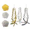 Nordic Rotating Wind Chimes Wind Spinner Bell Flip Spiral Pendant Reflective Sheet Laser Bird Repellent Reflector Farm Wind Turn