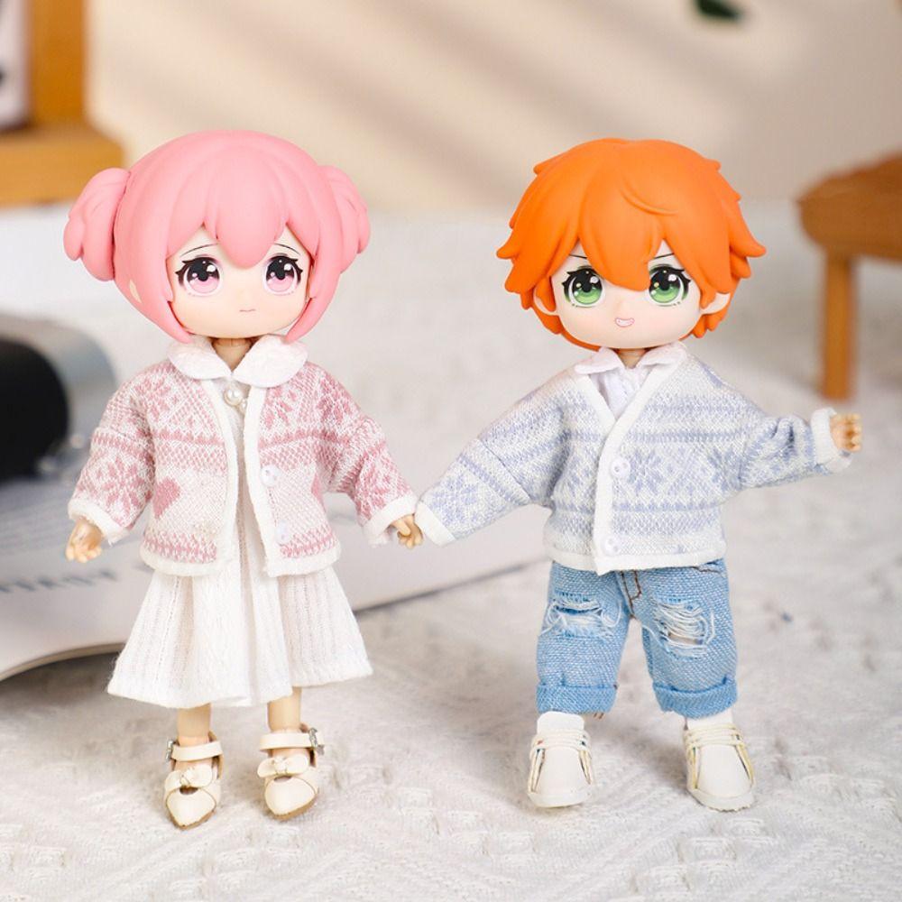 Вязаное пальто для куклы своими руками 8 стилей Зимние теплые топы Новая кукольная одежда 1/11 1/12 куклы OB11