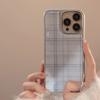 Синий клетчатый узор Подходит для 16 Apple 15 Promax Чехол для мобильного телефона Iphone 14 Капля клея 13 Корейский 15 Гальванизированный Huawei