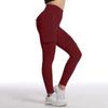 Женские модные однотонные штаны для йоги с высокой талией, узкие спортивные штаны для фитнеса