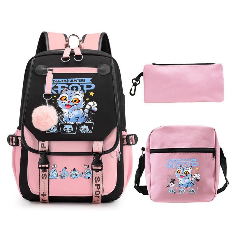 Animation Cartoon With High Value Schoolbag, Primary And Secondary School Students Leisure Backpack, Pencil Bag Set