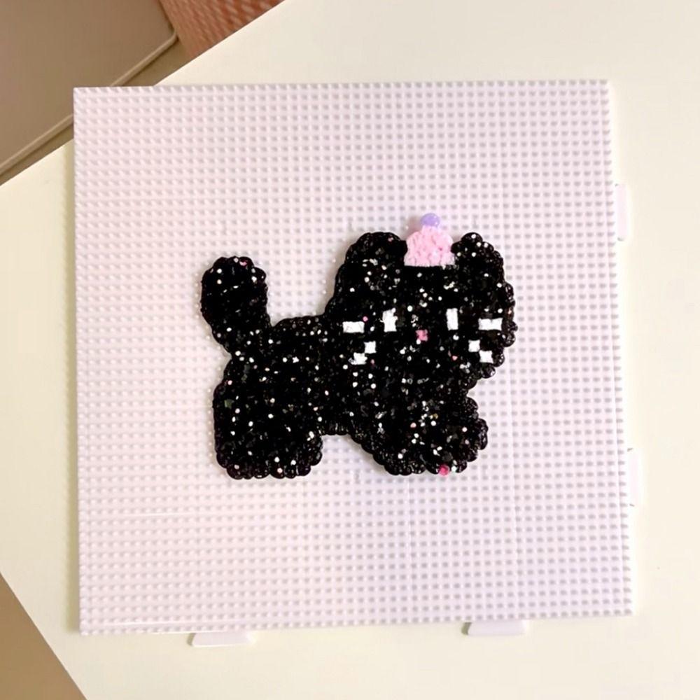 5Pcs Shining Rainbow Glitter Baking Cloth Fuse Beans Beadsheat-resistant Paper  Fuse Art Projects
