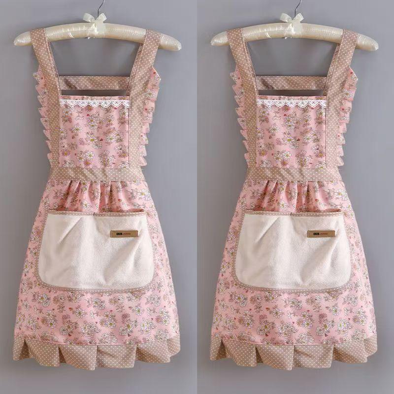 Stylish Stain-Proof Cotton Canvas Kitchen Apron - Breathable & Wear-Resistant Cooking Coveralls