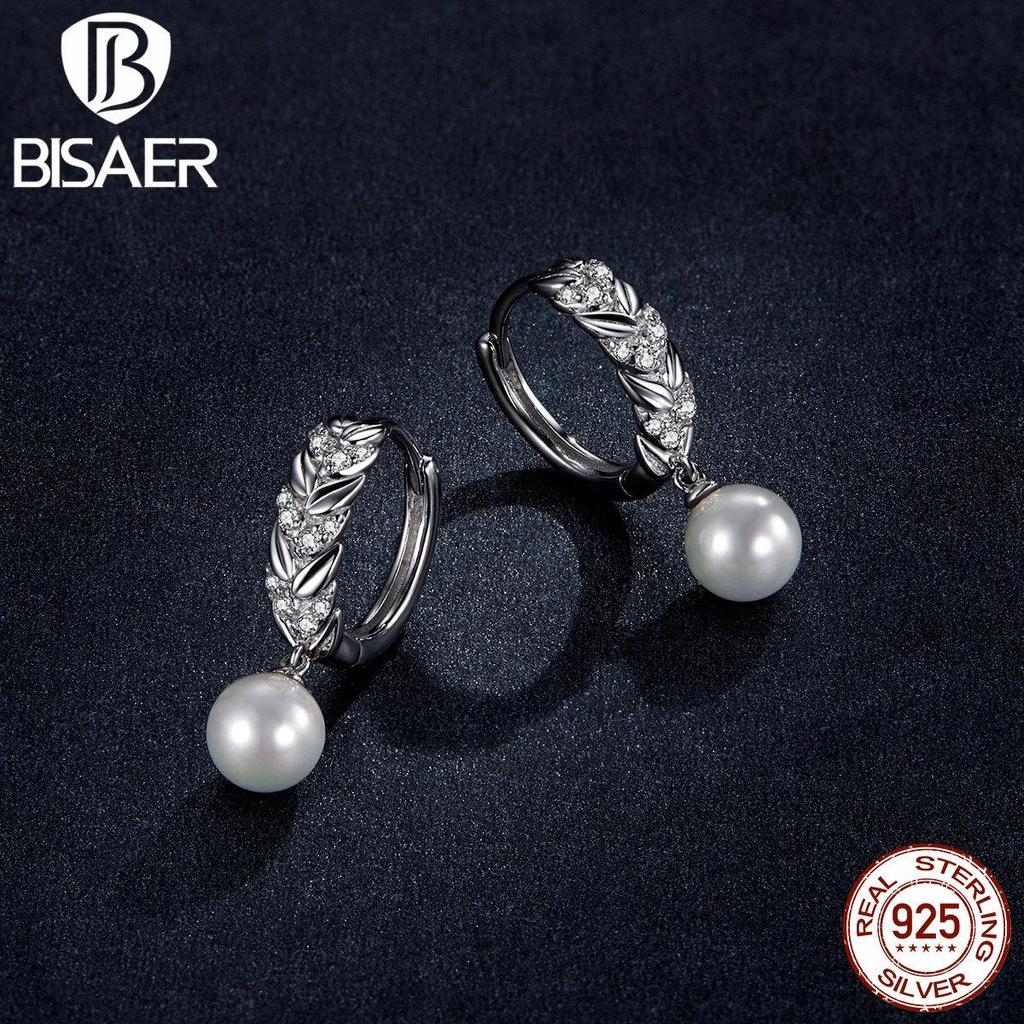 BISAER Женские серьги из 925 стерлингового серебра оригинального дизайна