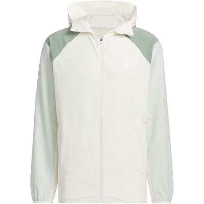 adidas Повседневная куртка на молнии с капюшоном и длинными рукавами, верхняя одежда унисекс Han-Jade-White JJ1304