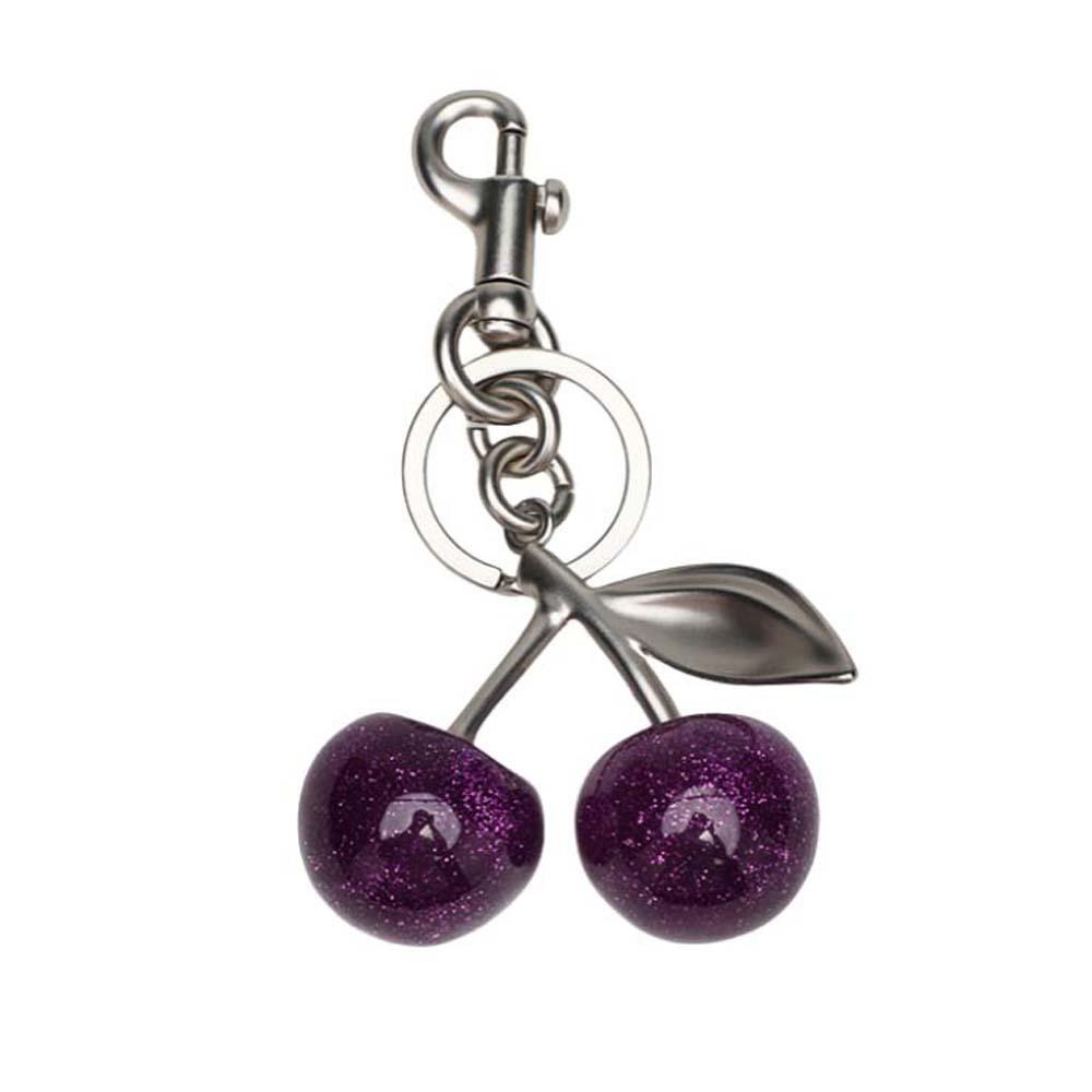 3D Crafts Cherry Keychain Ornaments Cherry Charms Fashion Car Keyring  Lady/Women