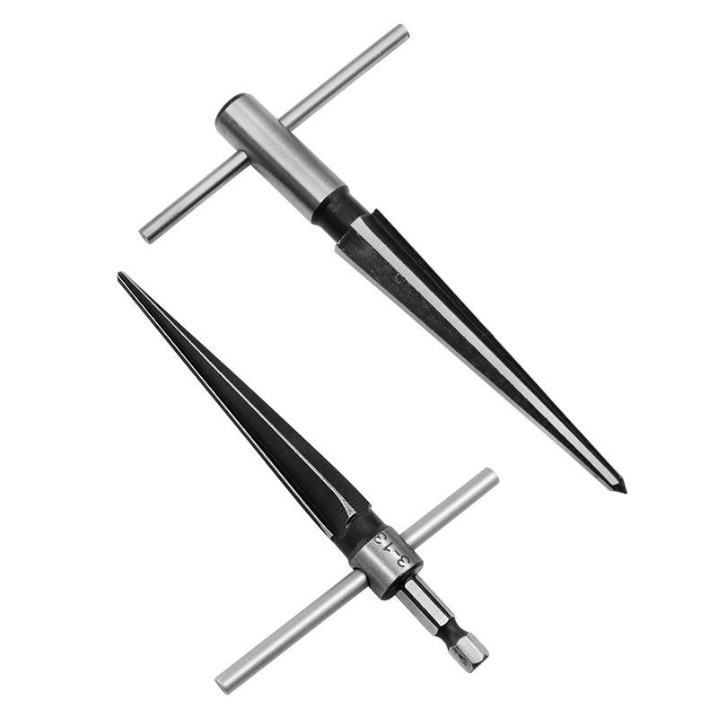 Newbie Taper Reamer 1/8-1/2'' (3-13mm) Wood Chamferer Hole Expander, 5-16mm Hex Shank for Woodworking