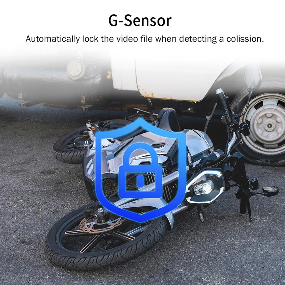 Видеорегистратор с двумя объективами, водонепроницаемый, HD 1080P, видеокамера для мотоцикла, вид спереди и сзади, угол обзора 150 градусов, WiFi, GPS, G-сенсор, экран IPS