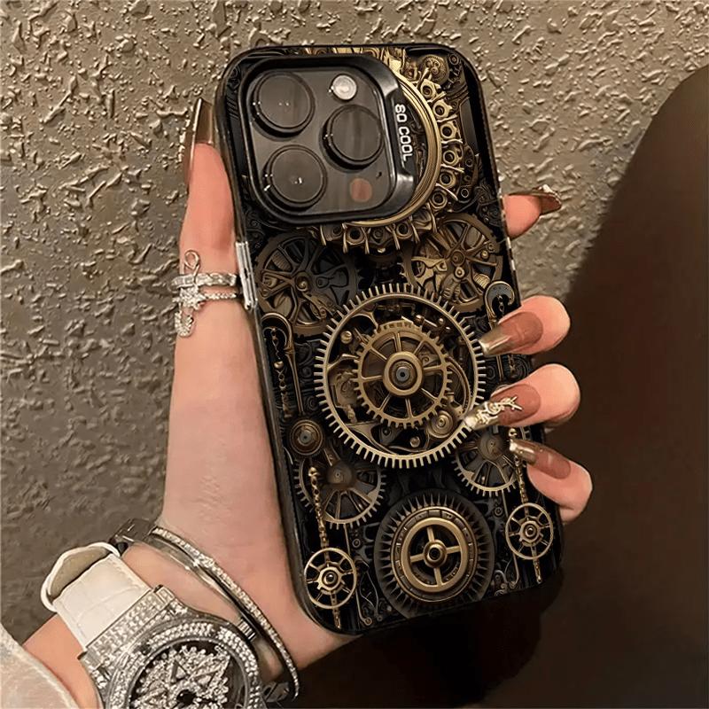 Механический дизайн patterned чехол для телефона подходит для iPhone 17 16 15 14 13 12 11 Pro/ Max /Plus противоударный