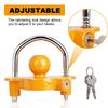 Heavy-Duty Hook Anti-Theft Trailer Lock, Universal Caravan Trailer Ball Coupler Lock, Durable Towing Security Accessory