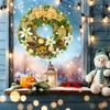 Christmas Wreath Window Stickers Electrostatic Window Decals Wreath Pattern Glass Sticker for Home Shop Xmas Decoration