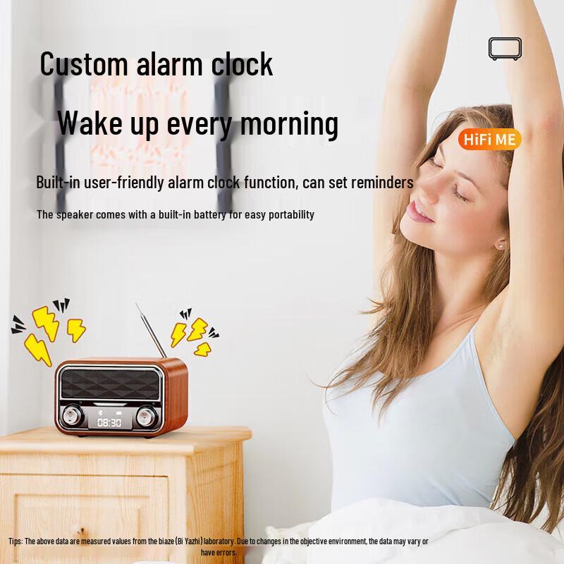 Biaze Retro Mini Bluetooth Speaker & FM Radio