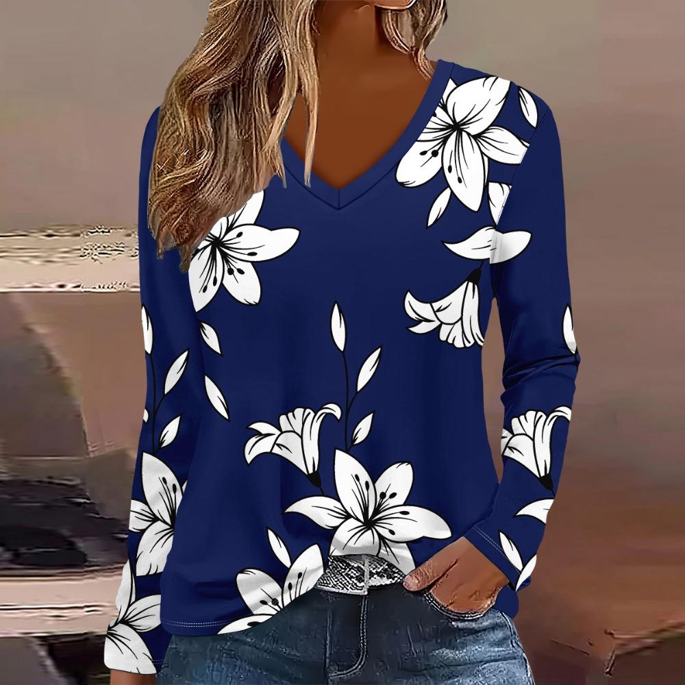 Fashion Streetwear 3D Digital Printed Women's Long Sleeved T-shirt