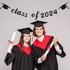 Выпускной баннер, привлекательный баннер для выпускного вечера 2024, прочный подвесной флаг для украшения выпускного сезона