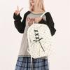 Dot Print Backpack Junior High School Student Lightweight Schoolbag