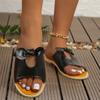 Fashion New Summer Women Sandals Bow Slip On Slippers Breathable Hollow Out Big Size Shoes