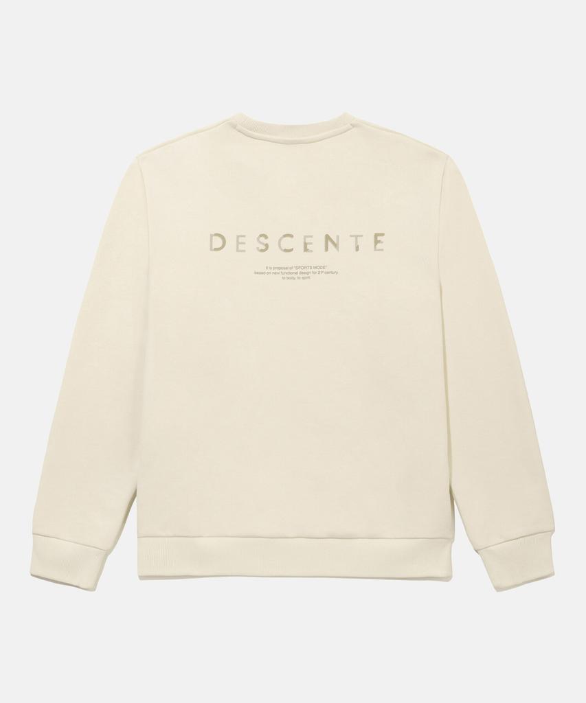 DESCENTE Sports Terry Wording Logo Sweatshirt Ivory Sr123Uht11 (B Type)