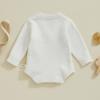 Baby Girls Sweater Romper Letter Embroidery Tie Up Long Sleeve Jumpsuits for Newborn Infant Toddler Fashion Clothes