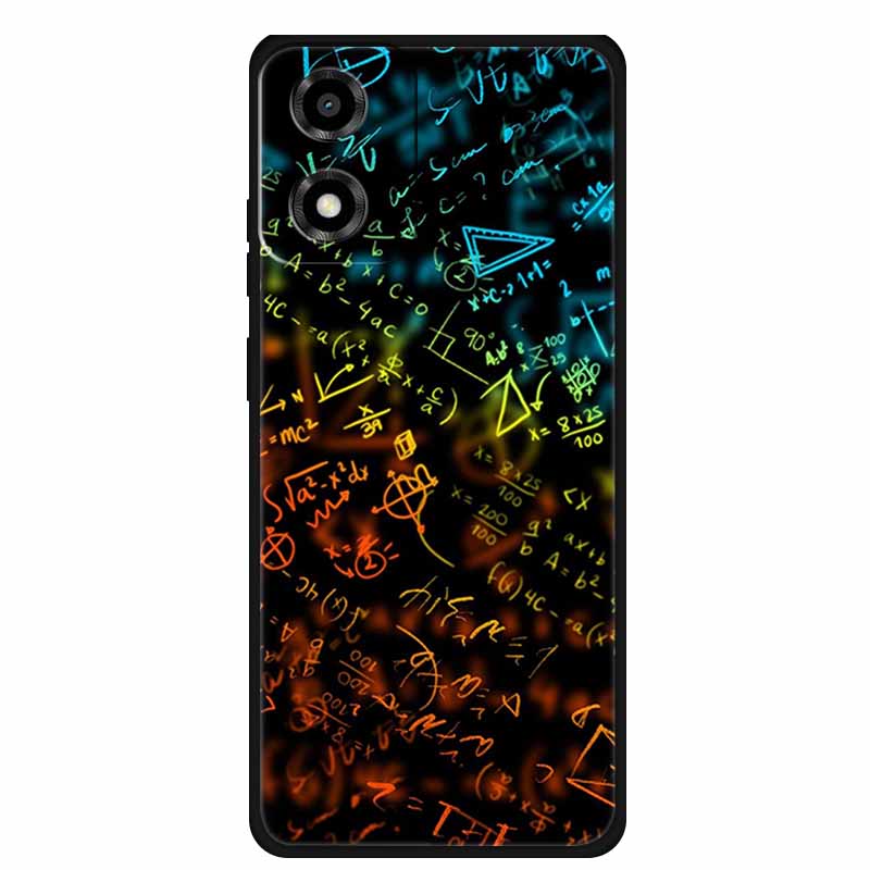 Black Case For Motorola Moto E14 Fundas Silicon TPU Soft Phone Cover Shield For Motorola Moto E14 E 14 Bumper Cartoon Case