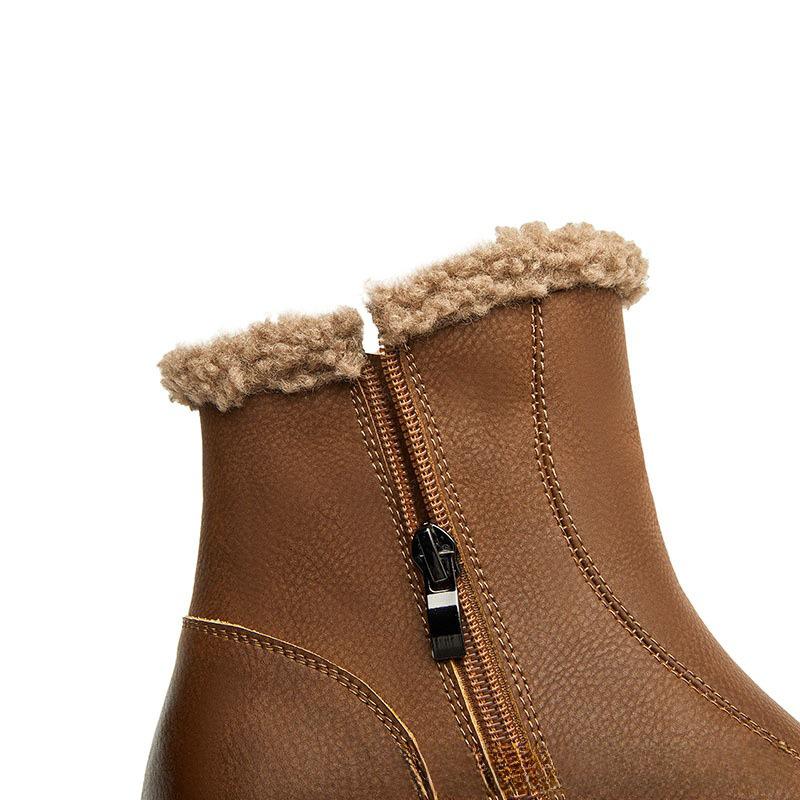 Women's Genuine Leather Chelsea Boots - Cozy, Velvet-Lined for Autumn/Winter 2023