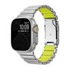 Титановый Резиновый Ремешок для Apple Watch Ultra 3 2 49мм 46мм 45мм 44мм Мужской Ремешок без Зазоров для Iwatch 11 10 9 8 7 6 5 4 Se3 Браслет