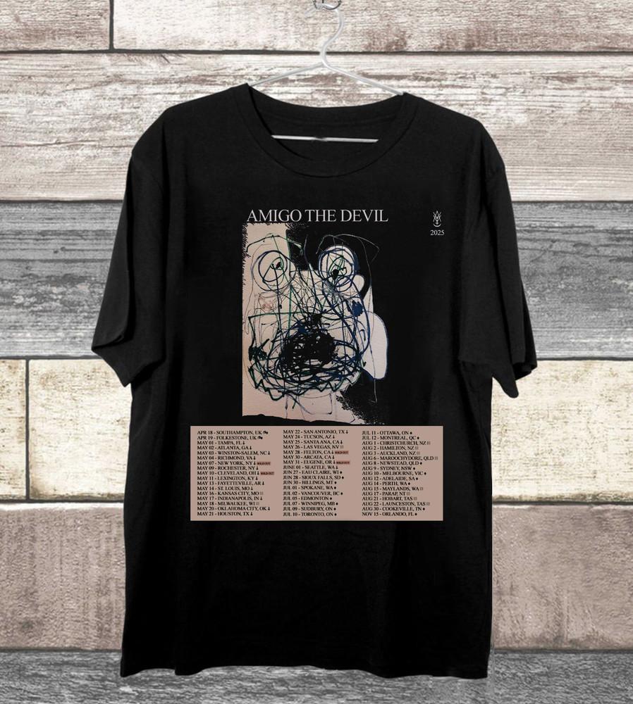 Amigo The Devil Band Tour 2025 Gift For Fan S to 5XL T-shirt MD590 Unisex T-Shirt