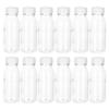 12Pcs 200ml Plastic Juice Bottle Beverage Bottle Fruit Tea Bottles Juice Packaging Bottle Beverage Pet Food Grade With Cover