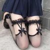 Lace Bowknot Over Knee Stockings Women Sweet Summer Lolita JK Fishnet Thigh High Socks Girls Japanese Mesh Pantyhose
