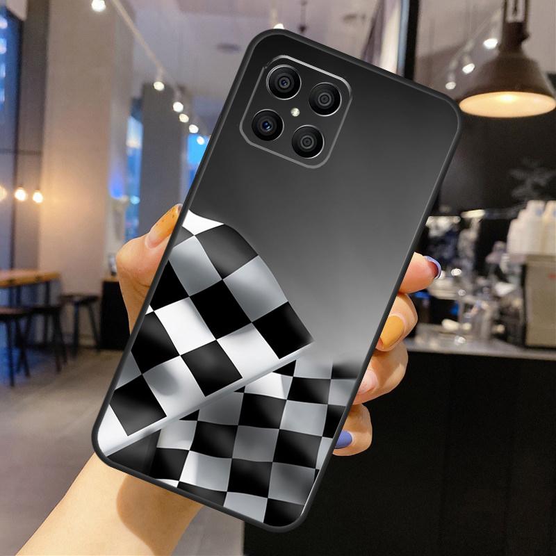 Гоночный автомобиль с клетчатым флагом Чехол для Honor Magic 8 7 5 6 Lite Для Honor 400 200 Pro 90 70 50 X8c X8b X9a X9b X9c X9d Win
