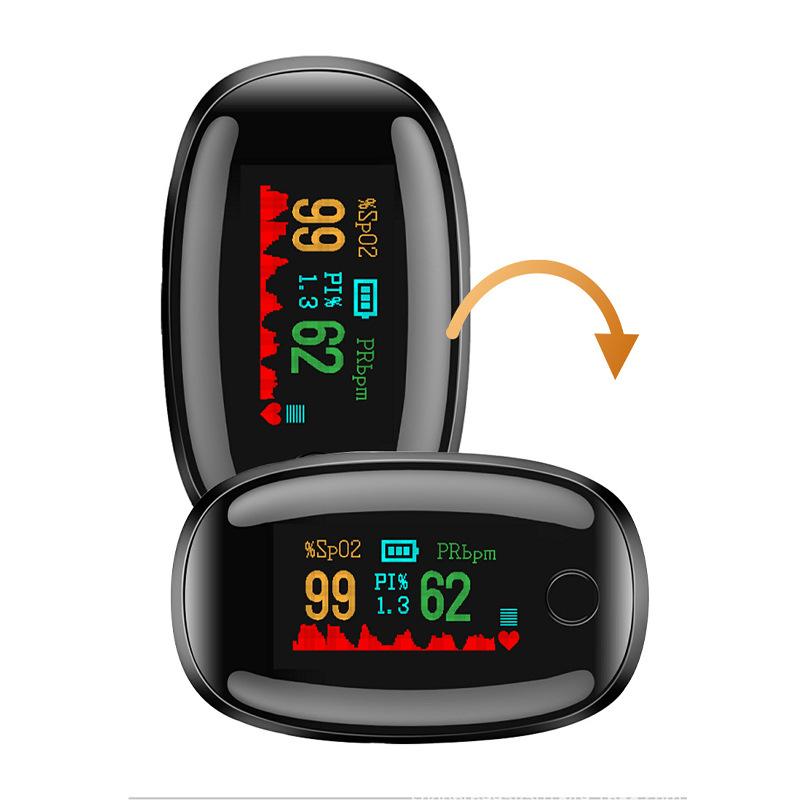 FDA CE Портативный пульсоксиметр Кислород в крови на палец Форма волны Значение Spo2 PI PR